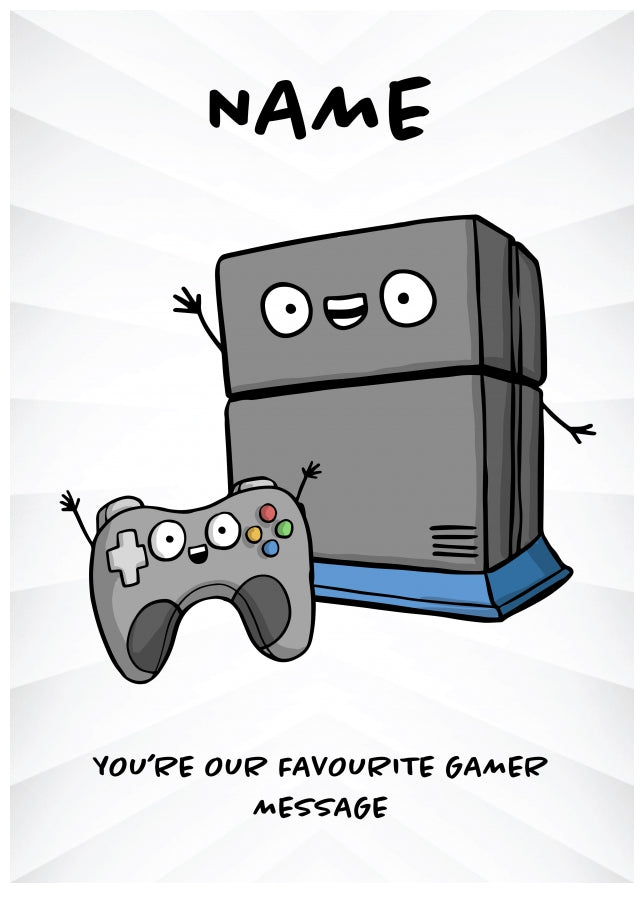 Personalised Favourite Gamer Card