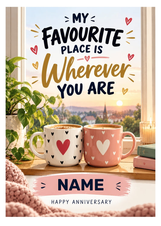 Favourite Place Is Wherever You Are Card