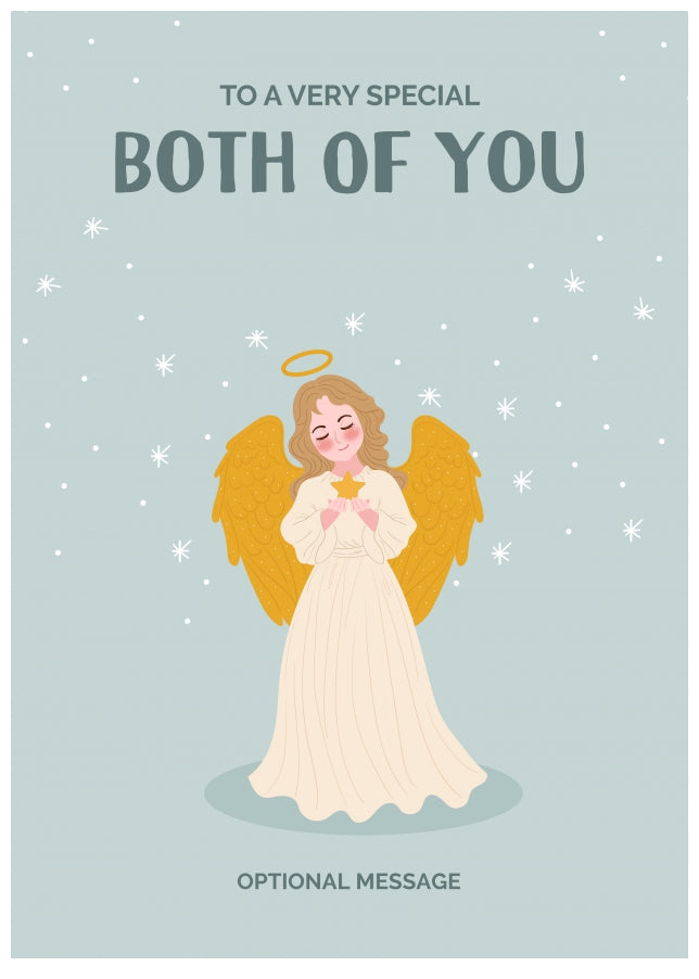 Festive Angel Christmas Card for Both Of You - Traditional Cards