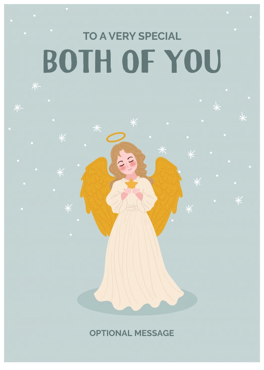 Festive Angel Christmas Card for Both Of You - Traditional Cards