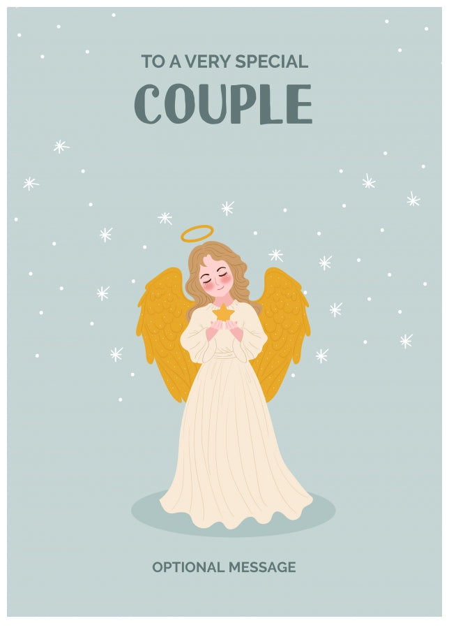 Festive Angel Christmas Card for Couple - Traditional Cards