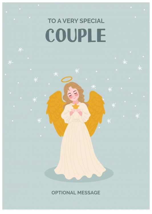 Festive Angel Christmas Card for Couple - Traditional Cards