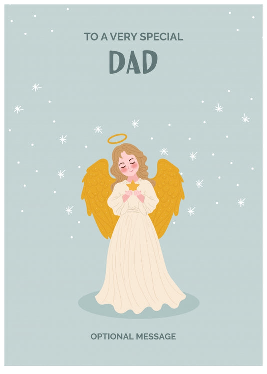 Festive Angel Christmas Card for Dad - Traditional Cards