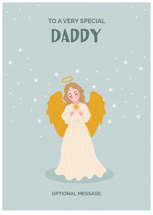 Festive Angel Christmas Card for Daddy - Traditional Cards