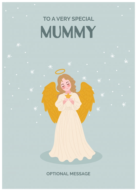 Festive Angel Christmas Card for Mummy - Traditional Cards