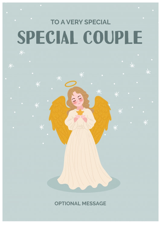 Festive Angel Christmas Card for Special Couple - Traditional Cards