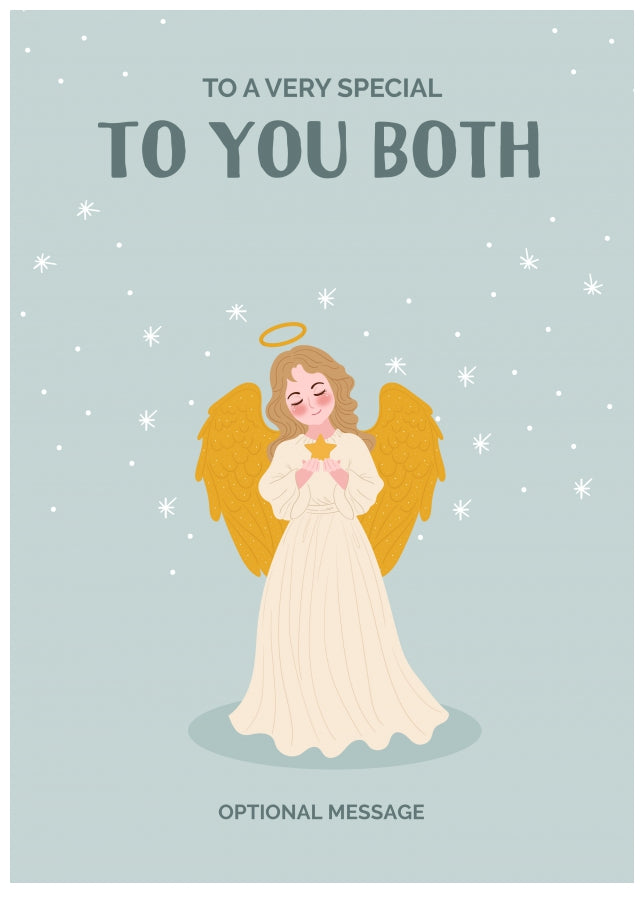 Festive Angel Christmas Card for To You Both - Traditional Cards