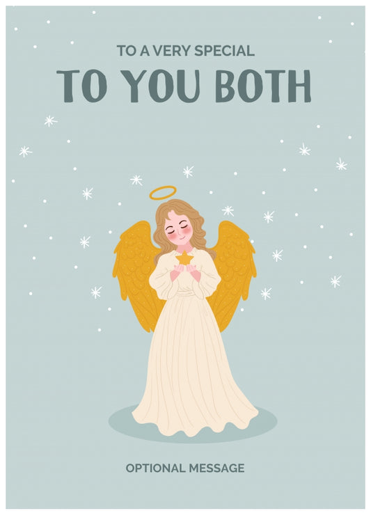 Festive Angel Christmas Card for To You Both - Traditional Cards