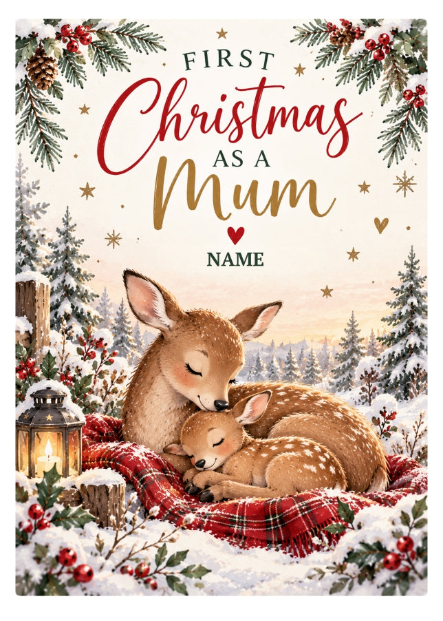 Personalised First Christmas as a Mum Card