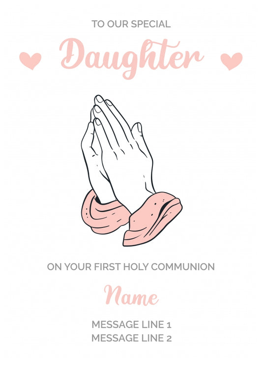 Personalised First Holy Communion Card (Daughter)