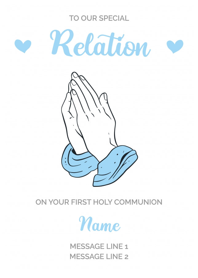 Personalised First Holy Communion Card (Godson)