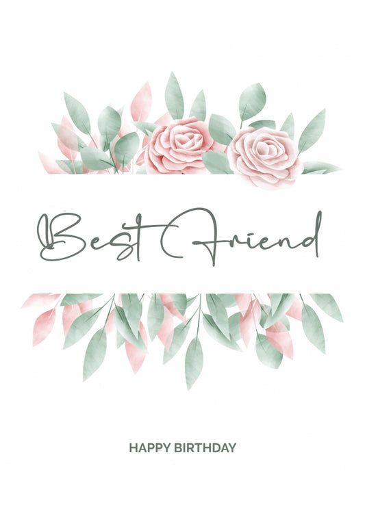 Special Best Friend Birthday Card - Floral Birthday Cards for Her