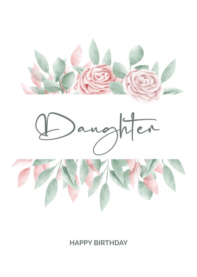 Special Daughter Birthday Card - Floral Birthday Cards for Her