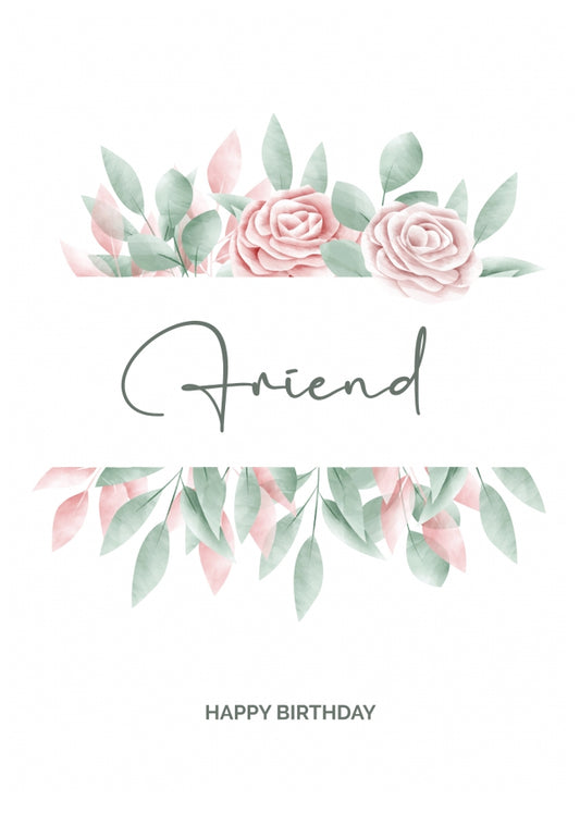 Special Friend Birthday Card - Floral Birthday Cards for Her