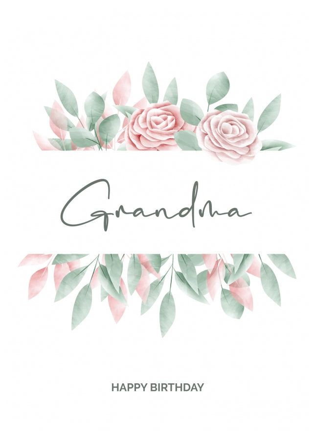 Special Grandma Birthday Card - Floral Birthday Cards for Her