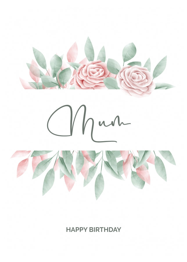 Special Mum Birthday Card - Floral Birthday Cards for Her