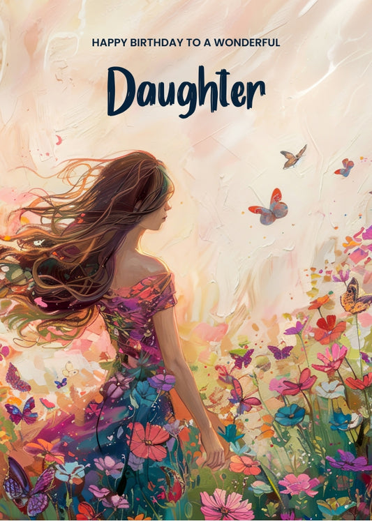 Elegant Birthday Card for Daughter
