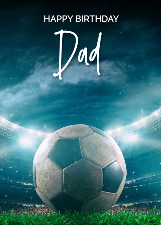 Football Birthday Card for Dad - Adult Birthday Cards for Dad of Any Age