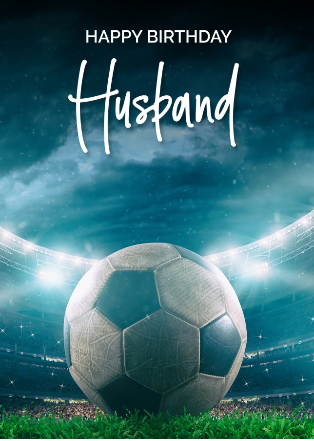 Football Birthday Card for Husband - Adult Birthday Cards for Husband of Any Age