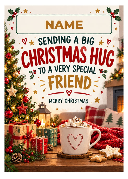 Personalised Friend Christmas Card