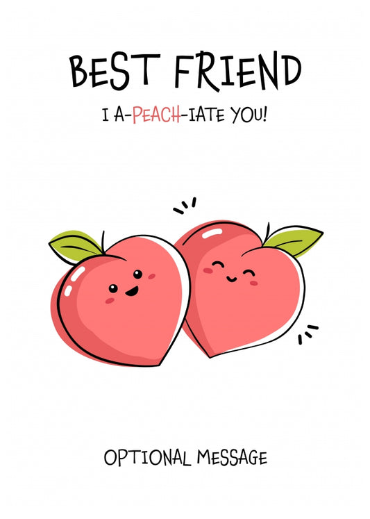 Fruit Pun Birthday Day Card for Best Friend - I Appreciate You