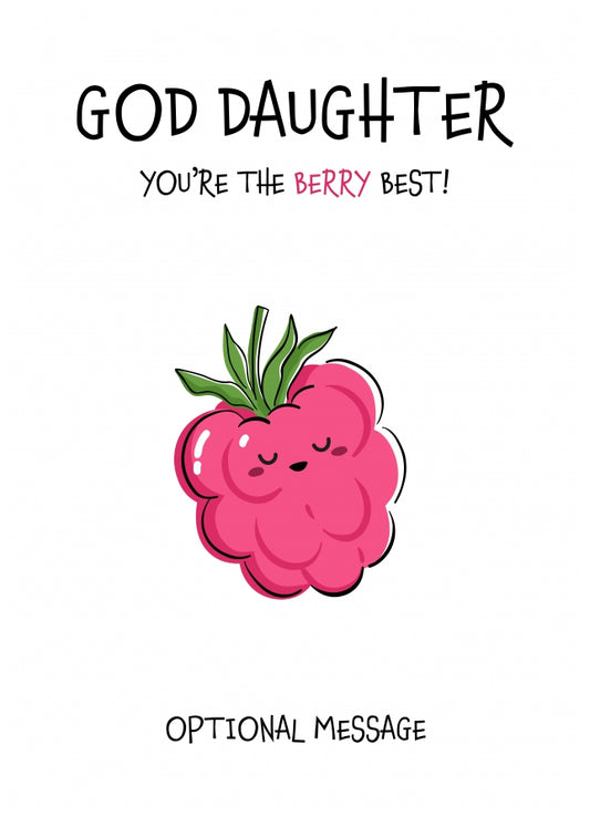 Fruit Pun Birthday Day Card for God Daughter - The Berry Best