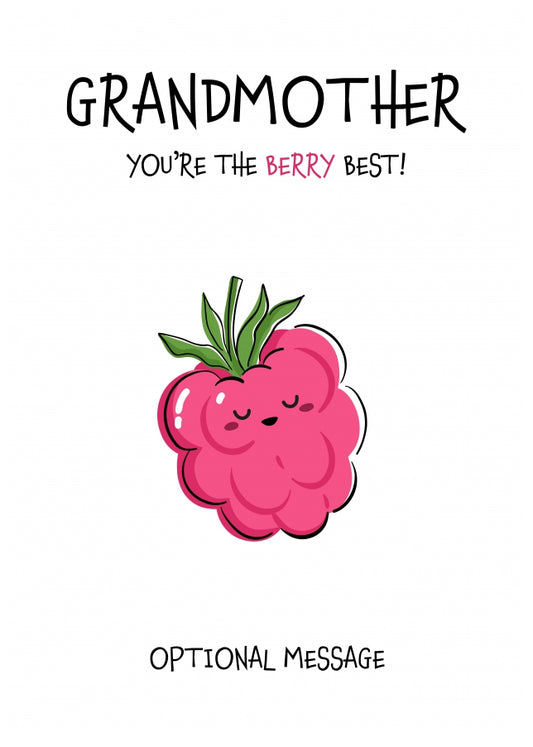 Fruit Pun Birthday Day Card for Grandmother - The Berry Best