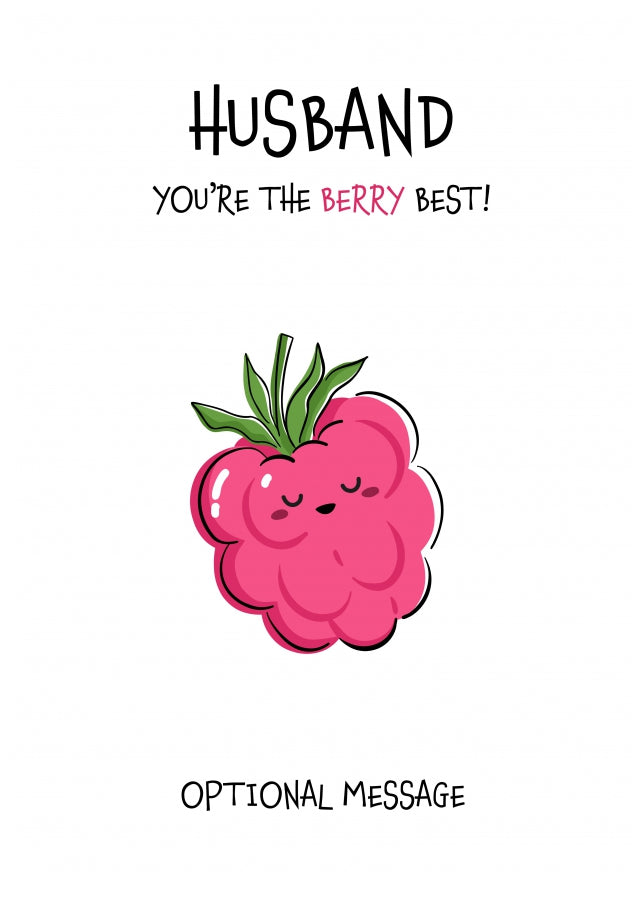 Fruit Pun Birthday Day Card for Husband - The Berry Best