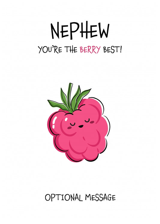 Fruit Pun Birthday Day Card for Nephew - The Berry Best