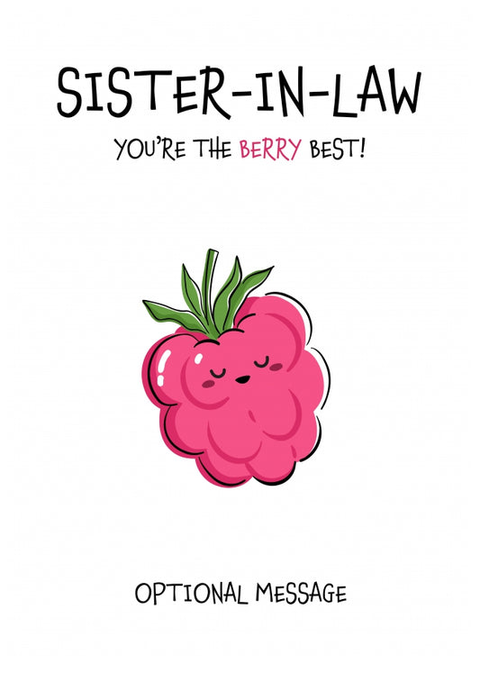 Fruit Pun Birthday Day Card for Sister-in-law - The Berry Best