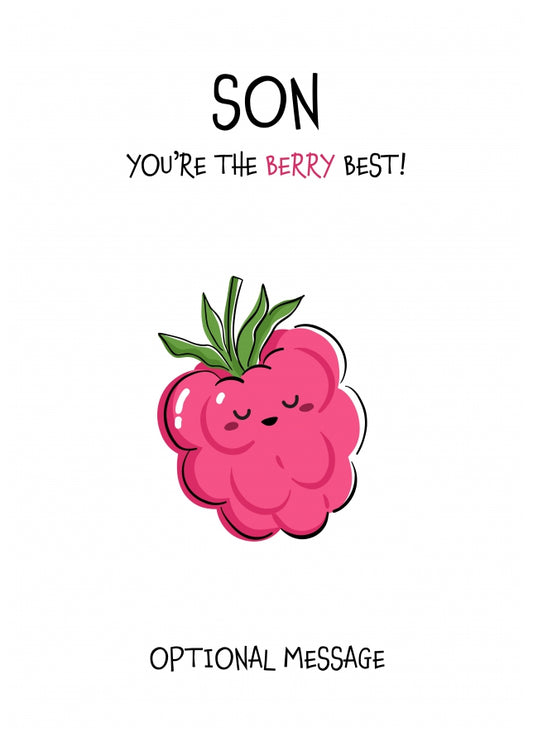 Fruit Pun Birthday Day Card for Son - The Berry Best