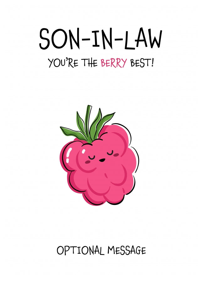 Fruit Pun Birthday Day Card for Son-in-law - The Berry Best