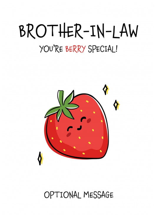 Fruit Pun Birthday Day Card for Brother-in-law - Berry Special