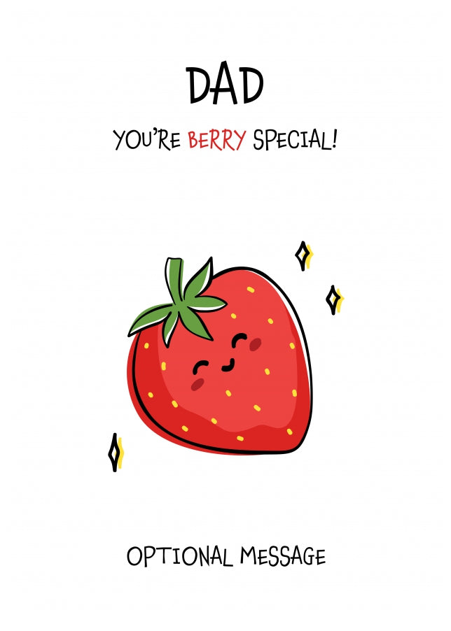 Fruit Pun Birthday Day Card for Dad - Berry Special