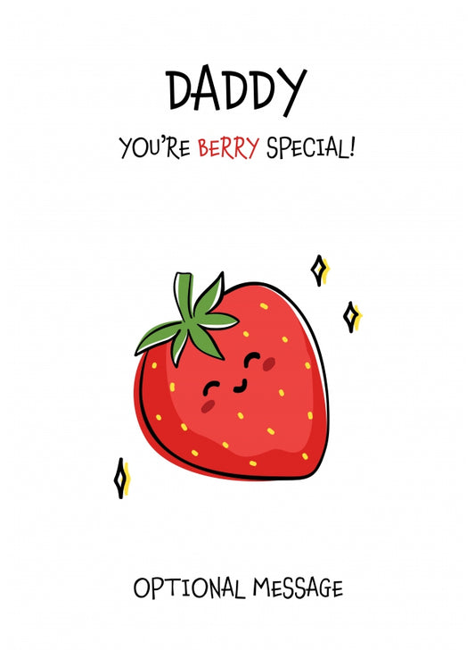 Fruit Pun Birthday Day Card for Daddy - Berry Special