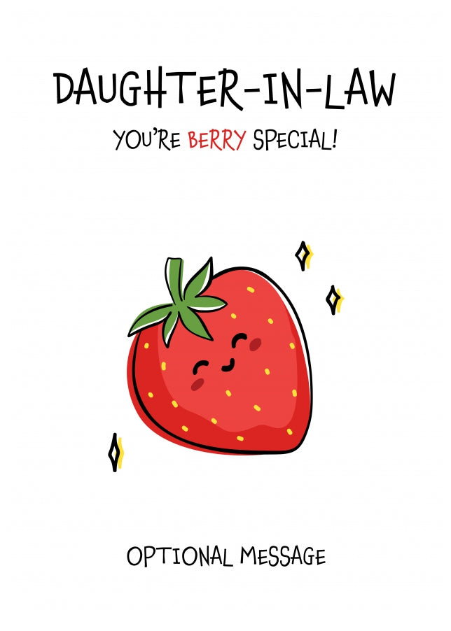 Fruit Pun Birthday Day Card for Daughter-in-law - Berry Special