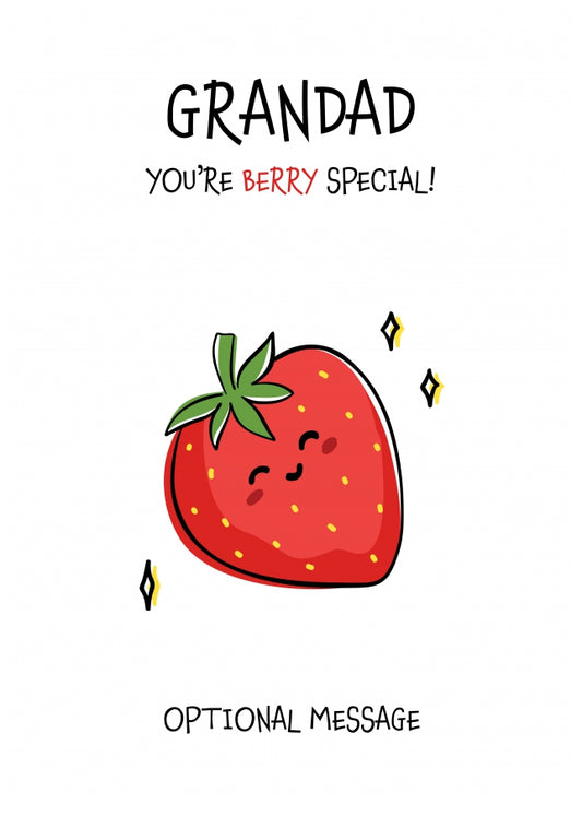 Fruit Pun Birthday Day Card for Grandad - Berry Special