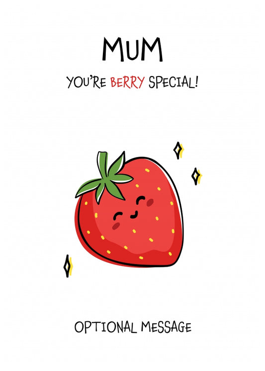 Fruit Pun Birthday Day Card for Mum - Berry Special