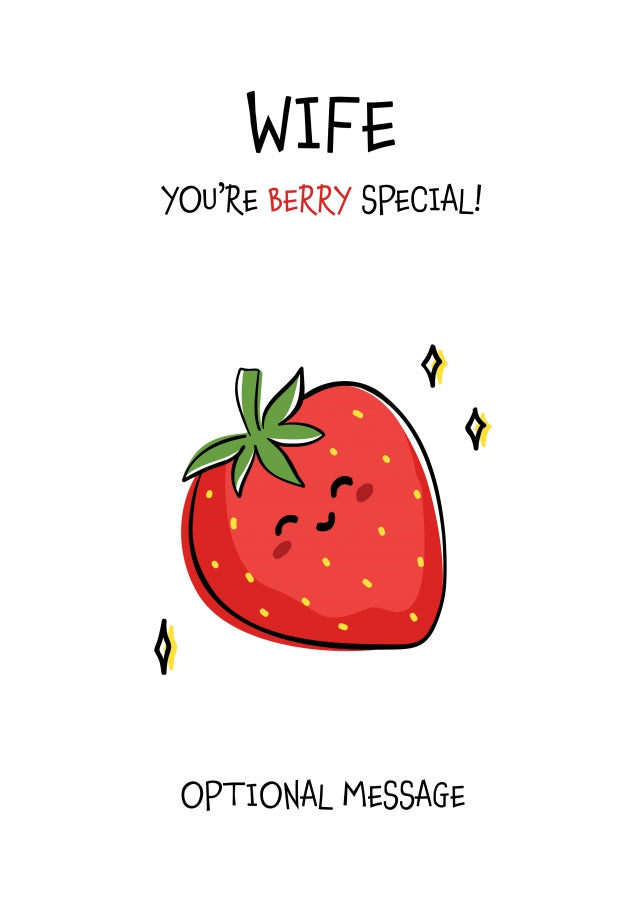 Fruit Pun Birthday Day Card for Wife - Berry Special