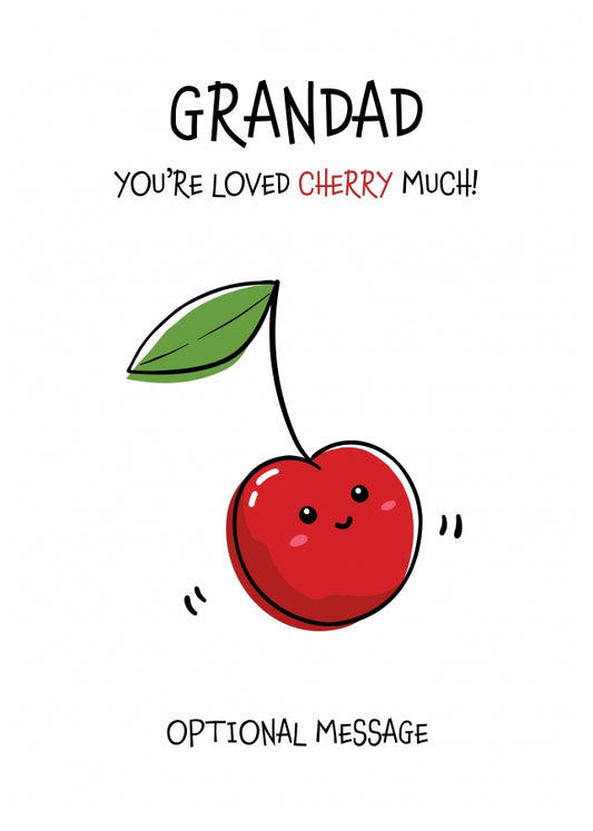 Fruit Pun Birthday Day Card for Grandad - Loved Very Much