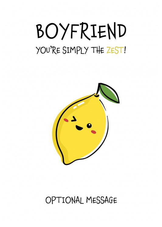 Fruit Pun Birthday Day Card for Boyfriend - Simply the Best