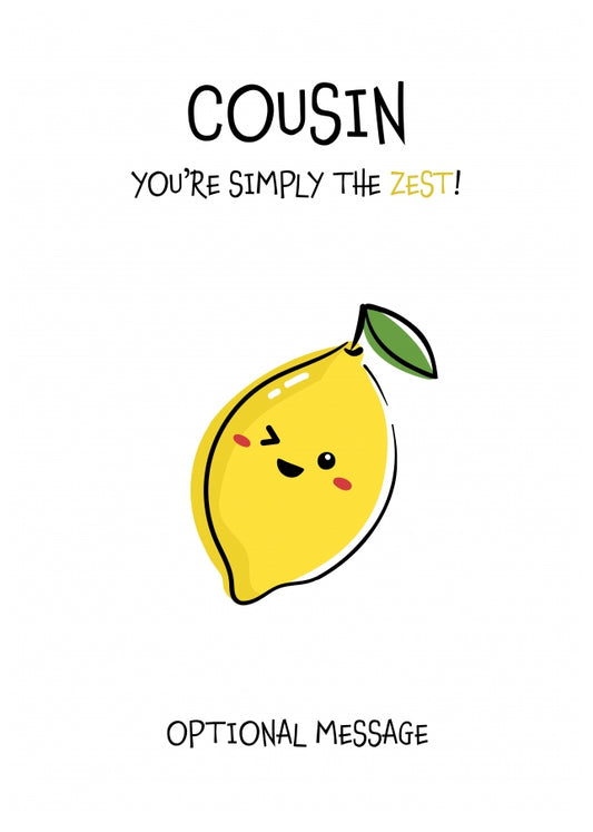 Fruit Pun Birthday Day Card for Cousin - Simply the Best