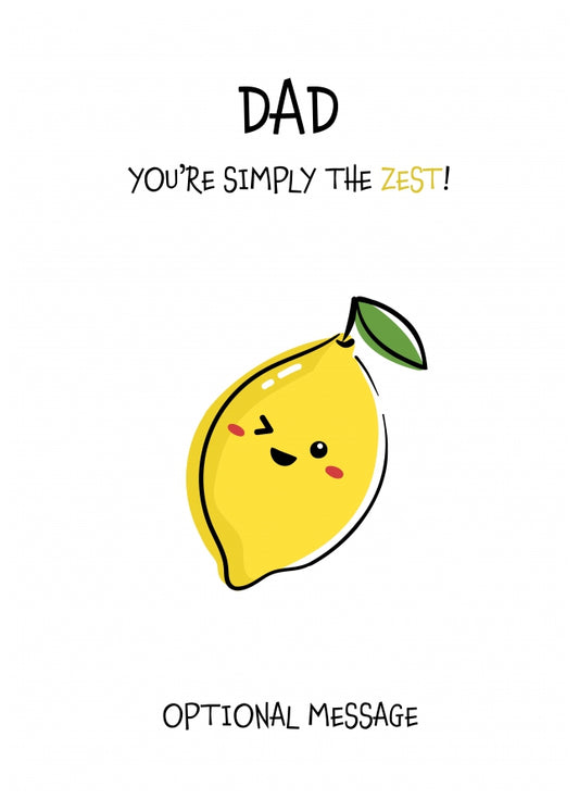 Fruit Pun Birthday Day Card for Dad - Simply the Best