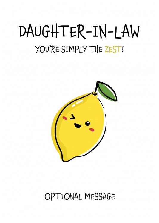 Fruit Pun Birthday Day Card for Daughter-in-law - Simply the Best