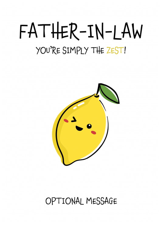Fruit Pun Birthday Day Card for Father-in-law - Simply the Best
