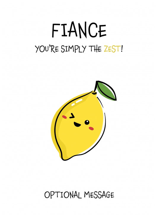 Fruit Pun Birthday Day Card for Fiance - Simply the Best