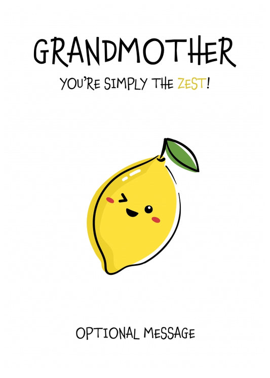 Fruit Pun Birthday Day Card for Grandmother - Simply the Best