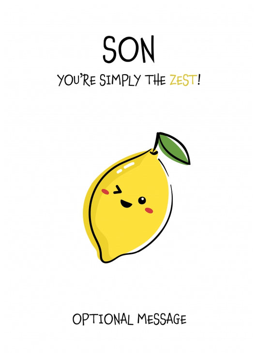 Fruit Pun Birthday Day Card for Son - Simply the Best