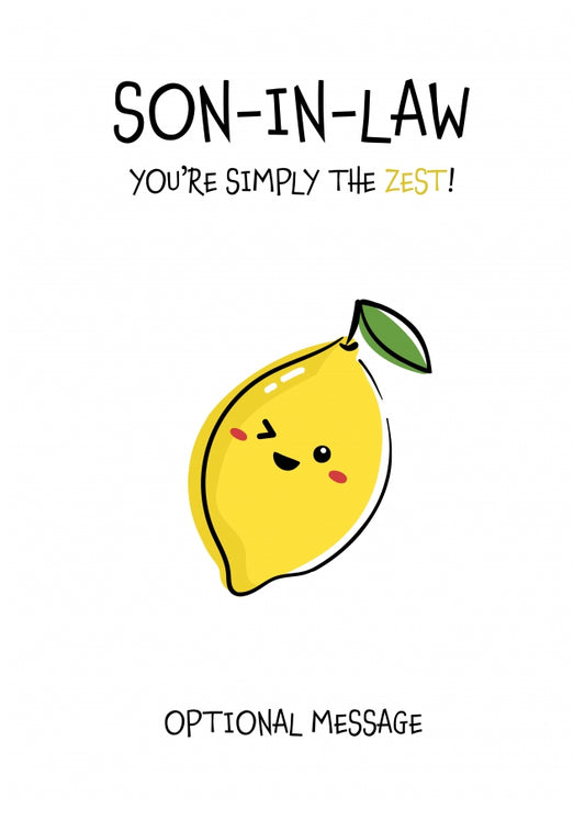 Fruit Pun Birthday Day Card for Son-in-law - Simply the Best