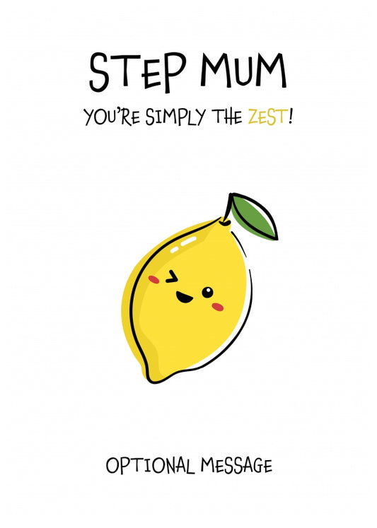 Fruit Pun Birthday Day Card for Step Mum - Simply the Best